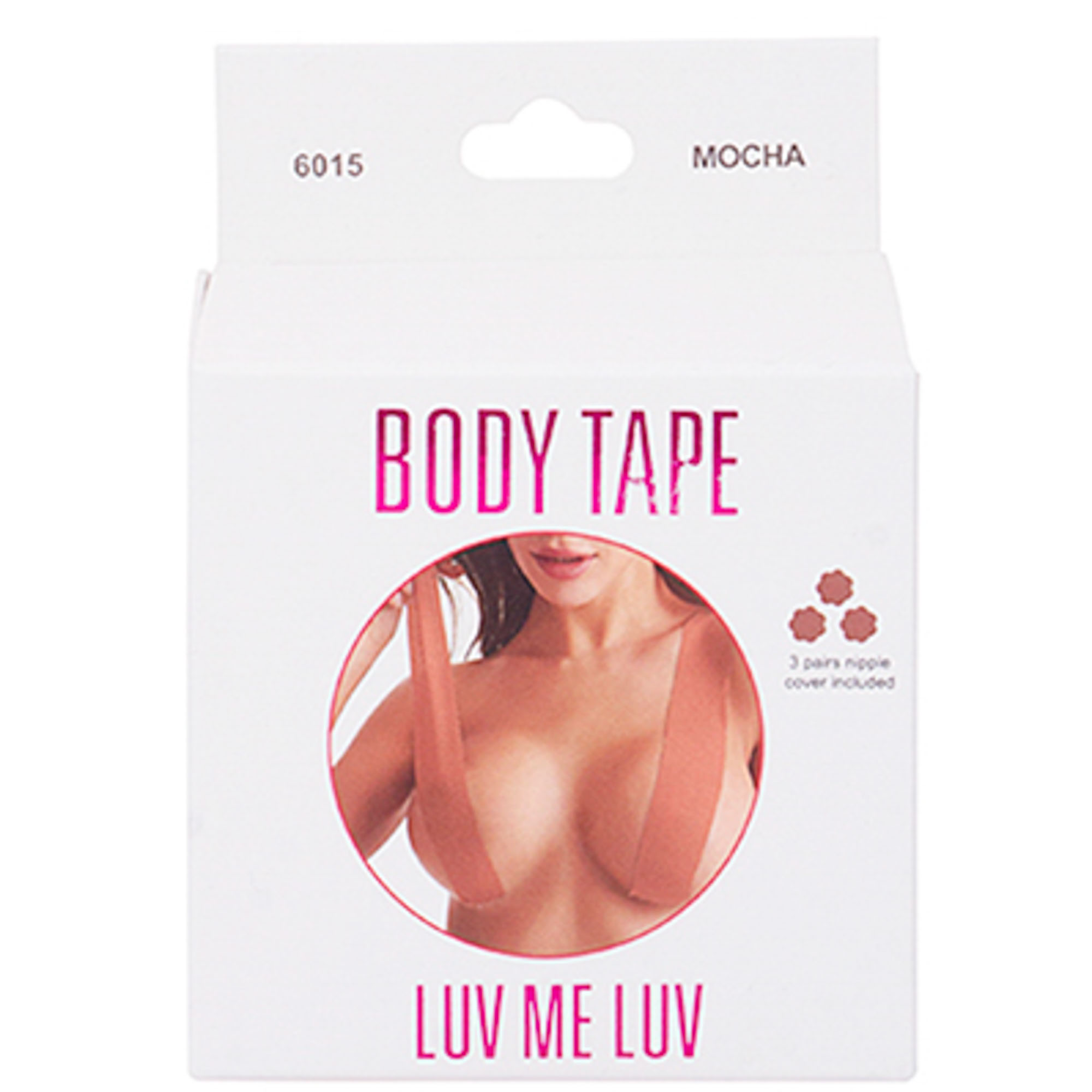 Luv Me Luv Body Tape With 3 Pairs Nipple Cover - Mocha