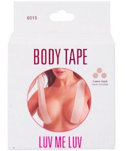 Luv Me Luv Body Tape With 3 Pairs Nipple Cover - Clear